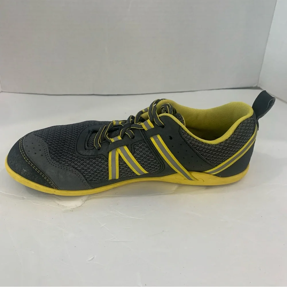 Xero Prio Men's Sz 8.5 Grey Yellow Barefoot Minimalist Zero Drop Shoes